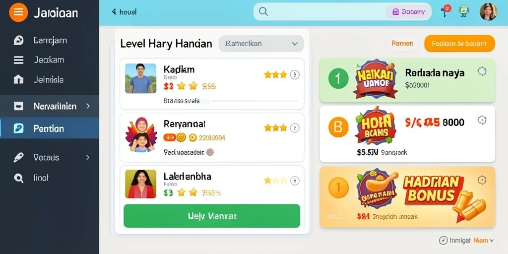 Fitur bonus harian yang menggoda pemain untuk bermain.